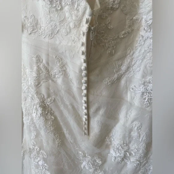 Maggie Sottero ‘Theda’ Wedding Dress Sz 12 Ivory - Picture 12 of 16